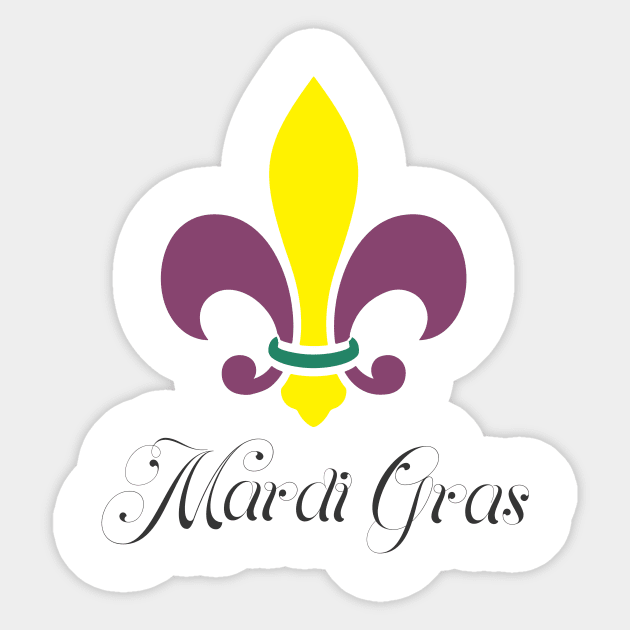 Mardi Gras Fleur-De-Lis Sticker by TeeBunny17